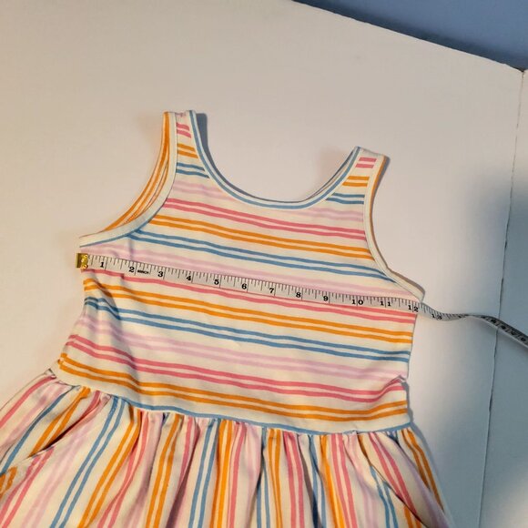 Cat & Jack Girls Striped Sleeveless Dress S 6/7 Convenient pockets for storage - Picture 4 of 6